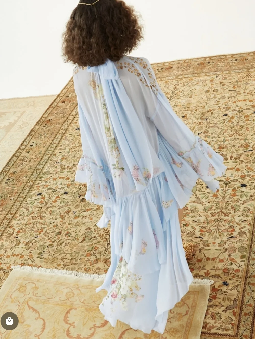 Camilla ruffle high low dress with long sleeve - Picture 8 of 15